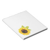手絵を描水色ひまわり ノートパッド (アングル)