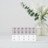 手絵を描水色タイルシンプル模様10 ロイヤリティカード (スタンド正面)