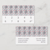 手絵を描水色タイルシンプル模様10 ロイヤリティカード (正面/裏面)