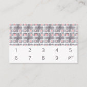 手絵を描水色タイルシンプル模様10 ロイヤリティカード (正面)