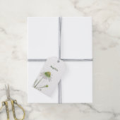 手絵を描水色デイジーカスタムバイブル詩 ギフトタグ (より糸付き)