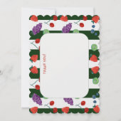 手絵を描水色フルーツサンキューカード- Fu サンキューカード (正面)