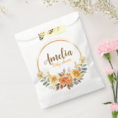 手絵を描水色フローラ赤ちゃんシャワー フェイバーバッグ (封をした状態)