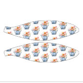 手絵を描水色フローラ ミニバスケットボール (パネル)