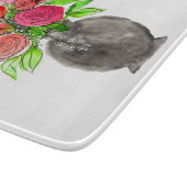 手絵を描水色抽象芸術フローラアート カッティングボード (角)