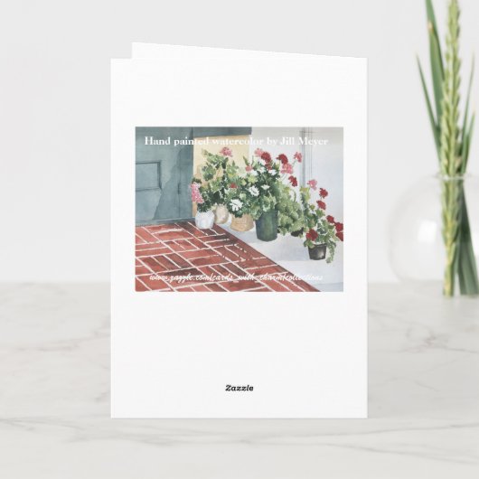 手絵を描水色特殊フレンド誕生日 カード (裏面)