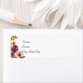 手絵を描水色秋フローラ ラベル (インサイチュ)