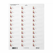 手絵を描水色秋フローラ ラベル (フルシート)