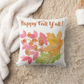 手絵を描水色紅葉装飾用クッション クッション (ブランケット)