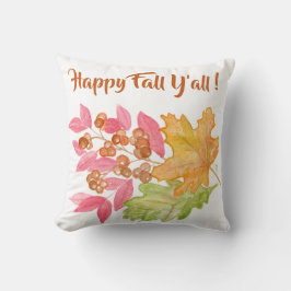 手絵を描水色紅葉装飾用クッション クッション