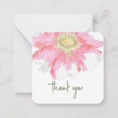 手絵を描水色花 | カスタム ノートカード (正面)