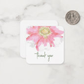 手絵を描水色花 | カスタム ノートカード (正面/裏面インサイチュ)