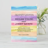 手絵を描水色 招待状 (スタンド正面)