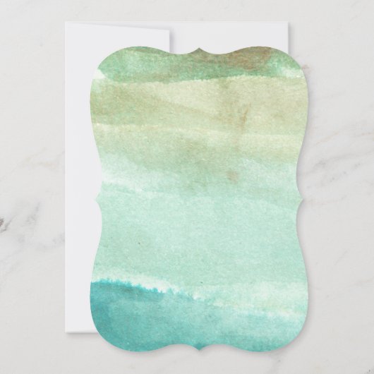 手絵を描水色 招待状 (裏面)