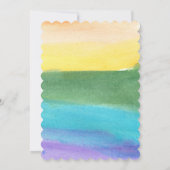 手絵を描水色 招待状 (裏面)