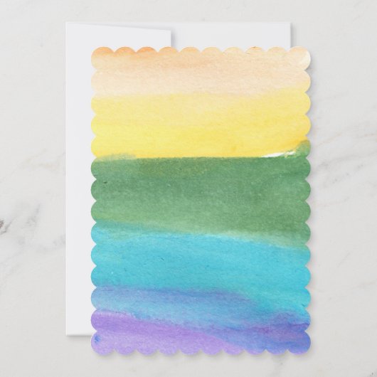 手絵を描水色 招待状 (裏面)