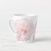 手絵を描牡丹 カフェラテマグ (左アングル)