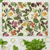 手絵を描異国熱帯果実の模様 キッチンタオル (折り畳み)