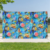 手絵を描痛珊瑚礁 横断幕 (外側)