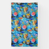 手絵を描痛珊瑚礁 横断幕 (縦)