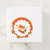 手絵を描秋の愛らしい女の子メッセージカード フェイバータグ (インサイチュ)