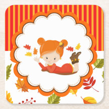 手絵を描秋愛らしい少女