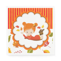 手絵を描秋愛らしい少女