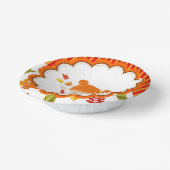 手絵を描秋愛らしい少女 ペーパーボウル (傾斜あり)