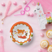 手絵を描秋愛らしい少女 ペーパーボウル (パーティー)