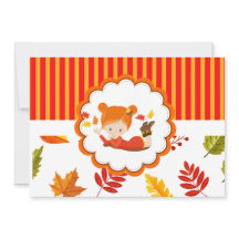 手絵を描秋愛らしい少女