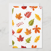 手絵を描秋愛らしい少女 招待状 (裏面)