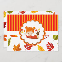 手絵を描秋愛らしい少女