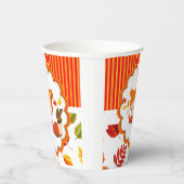 手絵を描秋愛らしい少女 紙コップ (右)