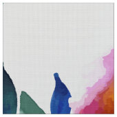 手絵を描紅のバラ模様 ファブリック (クローズアップ)