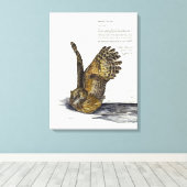 手絵を描絶滅危険フクロウプリントキャンバス キャンバスプリント (インサイチュ (ウッドフロア))