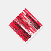 手絵を描線 – 赤 スタンダードカクテルナプキン (角)