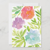 手絵を描花結婚式招待状 招待状 (裏面)