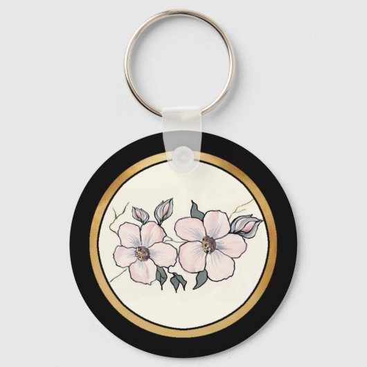 手絵を描花 キーホルダー (正面)