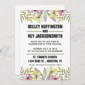 手絵を描花 招待状 (正面/裏面)