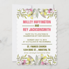 手絵を描花 招待状