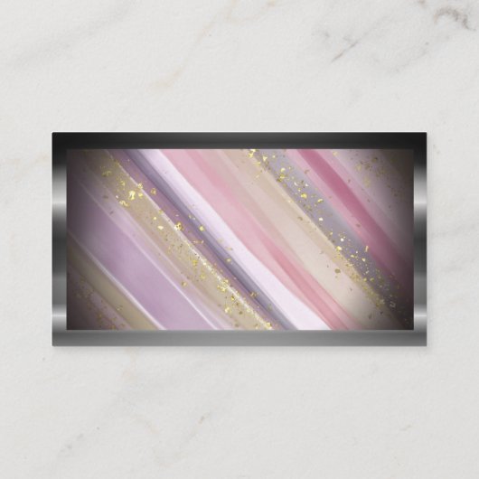 手絵を描芸術的 |金ゴールドフレーク | QRコード 名刺 (裏面)