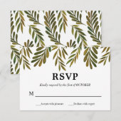 手絵を描葉RSVPカード 招待状 (正面/裏面)