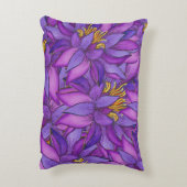 手絵を描蓮花 アクセントクッション (裏面(縦))