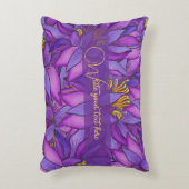 手絵を描蓮花 アクセントクッション (正面(垂直))