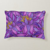 手絵を描蓮花 アクセントクッション (裏面)