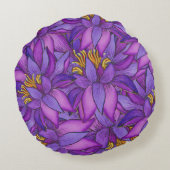 手絵を描蓮花 ラウンドクッション (裏面)