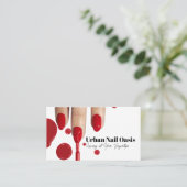 手絵を描赤 | 爪、 ネイルポーランドマニキュア ロイヤリティカード (スタンド正面)