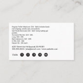 手絵を描赤 | 爪、 ネイルポーランドマニキュア ロイヤリティカード (裏面)