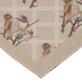 手絵を描金ゴールドクリスマスゴールドフィンチ鳥 テーブルクロス (アングル)