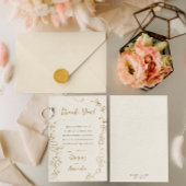 手絵を描金ゴールド離れフレームありがとう 招待状